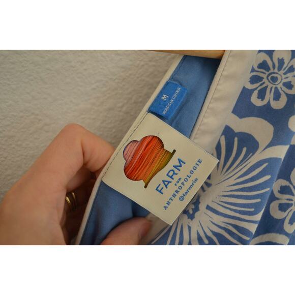 FARM RIO x Anthropologie V-Neck Puff Sleeve Dress Size M - Picture 5 of 8